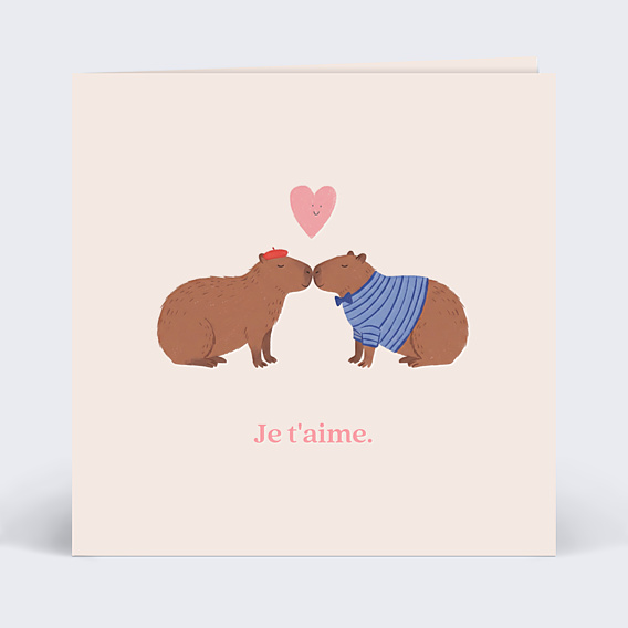 Carte d'Amour Duo capybaras
