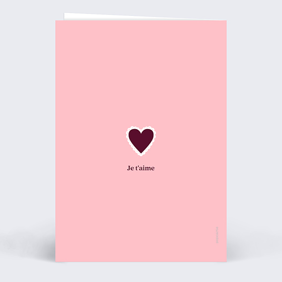 Carte d'amour Cœur dentelé Verso