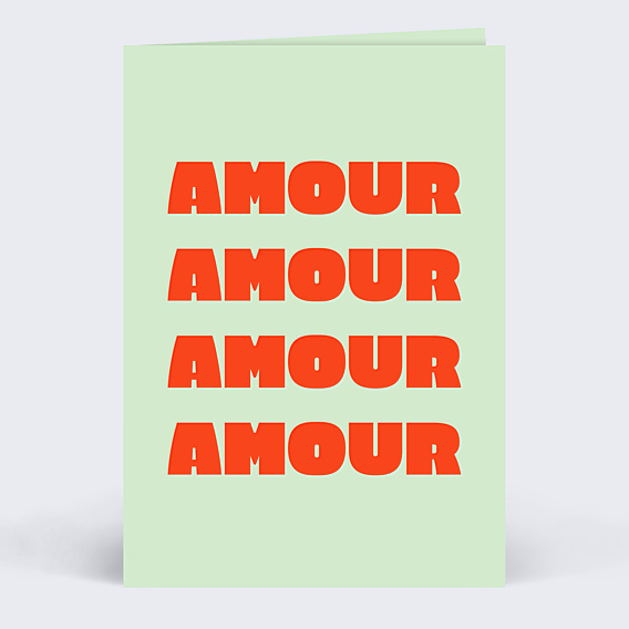 Carte d'Amour Quatre mots
