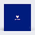 Carte d'Amour Typo cœur bleu