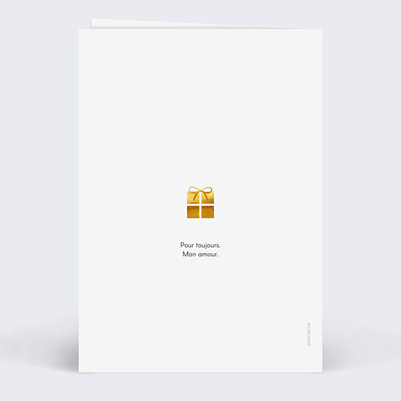 Carte d'amour Cadeau photo Verso