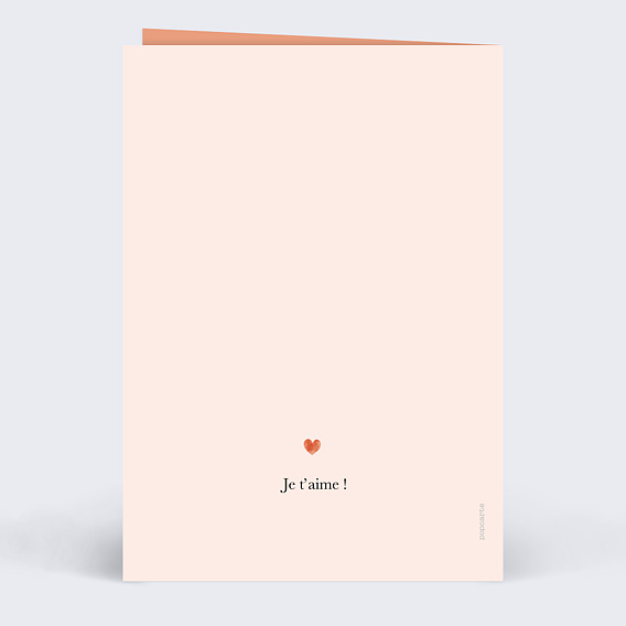 Carte d'amour Éclats de cœurs Verso