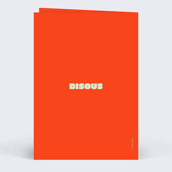 Carte d'amour Quatre mots Verso