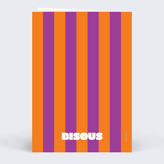 Carte d'amour Rayures d'amour Verso