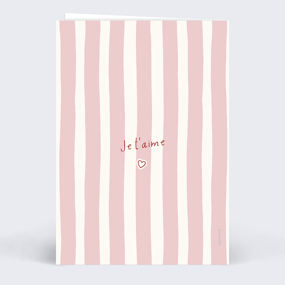 Carte d'amour Cupidon a frappé Verso