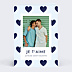 Carte d'Amour 1001 cœurs bleus