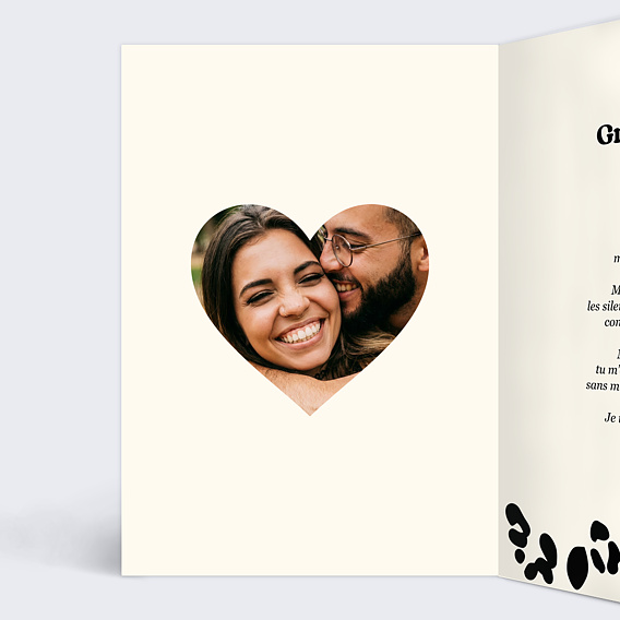 Carte d'amour Léopard Intérieur Gauche