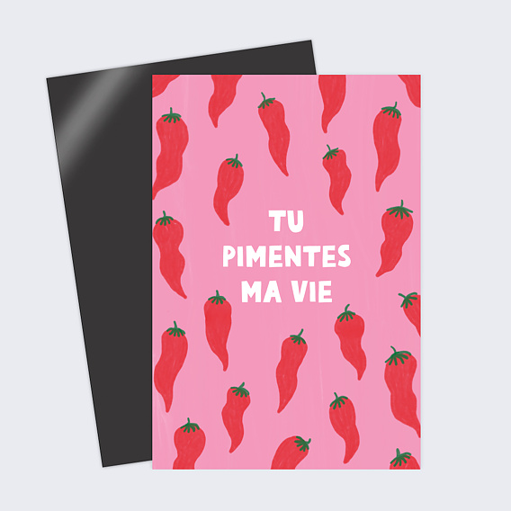 Carte d'amour Motif piments