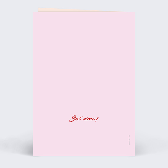 Carte d'amour Amour festif Verso