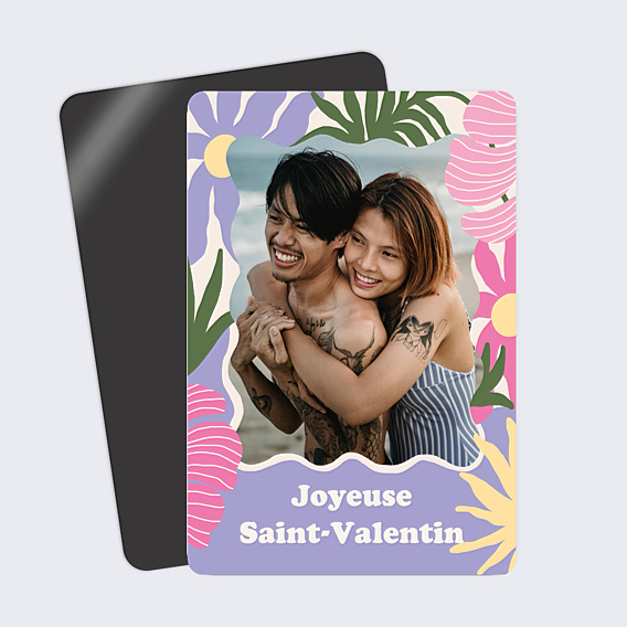 Carte d'Amour Fleurs modernes