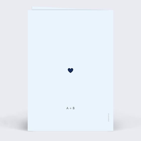 Carte d'amour 1001 cœurs bleus Verso
