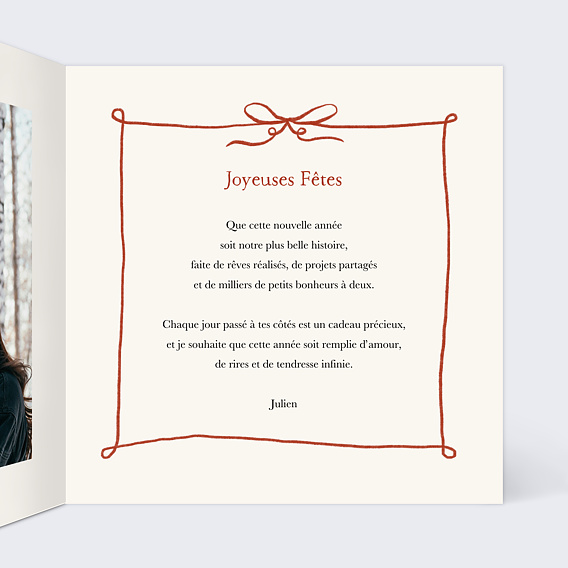 Carte d'Amour Couronne avec nœud