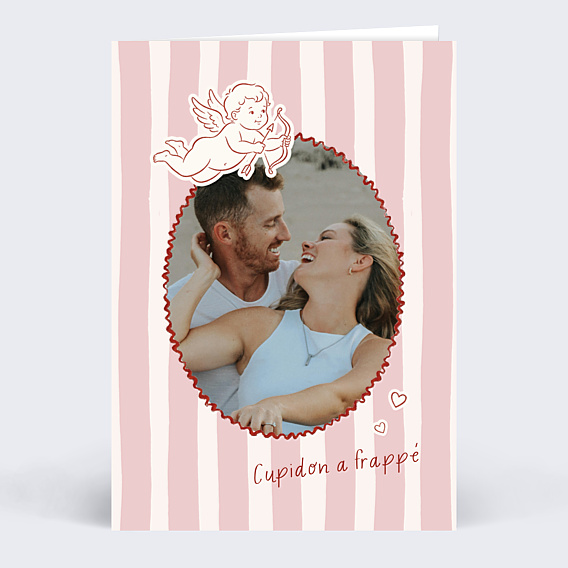 Carte d'Amour Cupidon a frappé