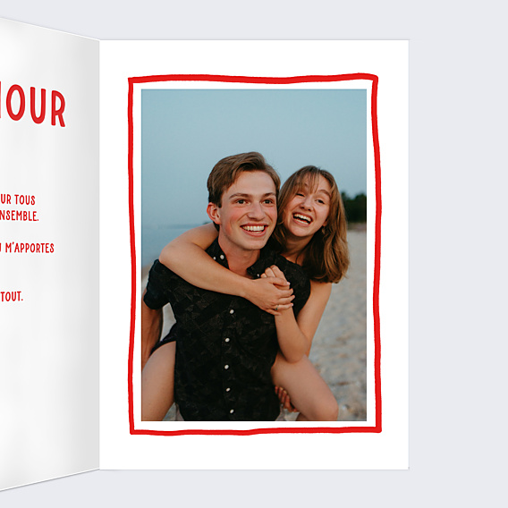 Carte d'Amour Cœur simple photo