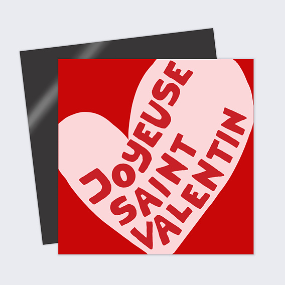 Carte d'amour Typo cœur