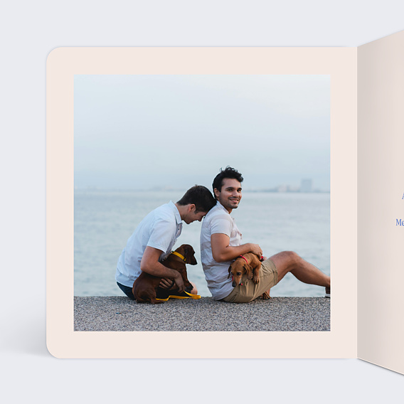 Carte d'amour Duo chiens Intérieur Gauche