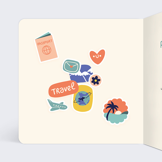 Carte d'amour Prépare ta valise Intérieur Gauche