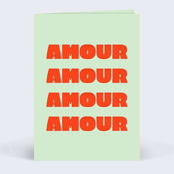 Carte d'Amour Quatre mots