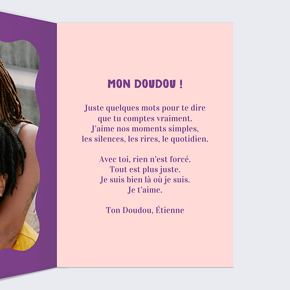 Carte d'amour Cœur iconique Intérieur Droit