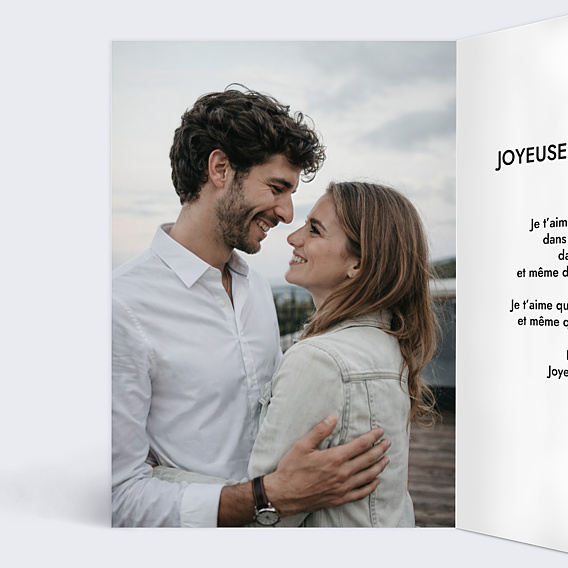 Carte d'Amour Couple en line art