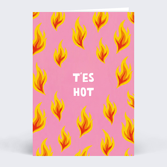 Carte d'Amour Tout feu tout flamme