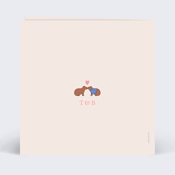 Carte d'Amour Duo capybaras