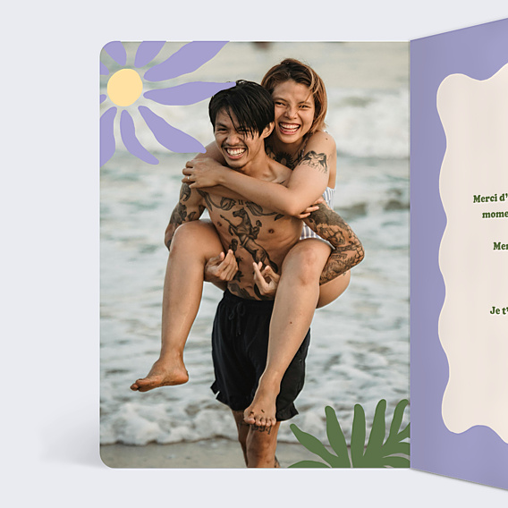 Carte d'Amour Fleurs modernes