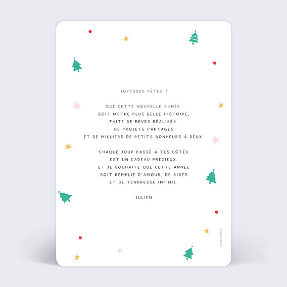 Carte d'Amour Motifs petite forêt