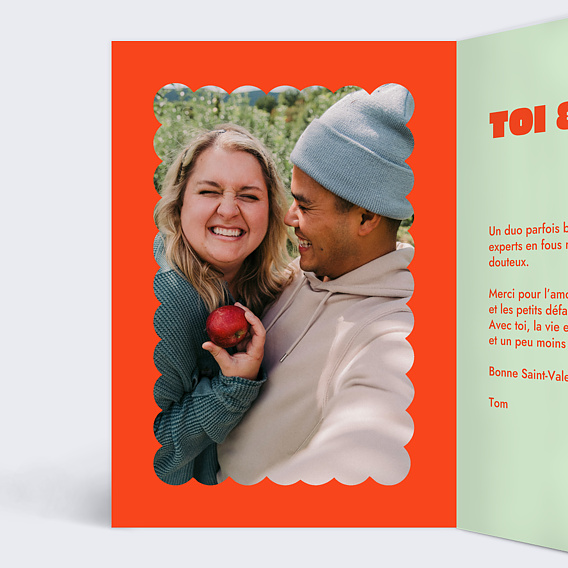 Carte d'amour Quatre mots Intérieur Gauche