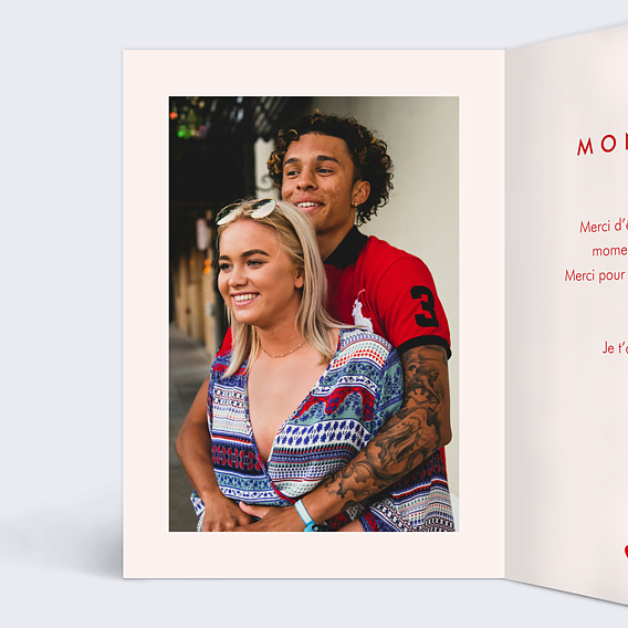 Carte d'amour 1001 Cœurs Intérieur Gauche