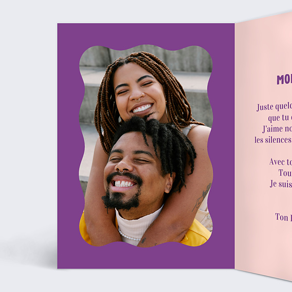 Carte d'amour Cœur iconique Intérieur Gauche