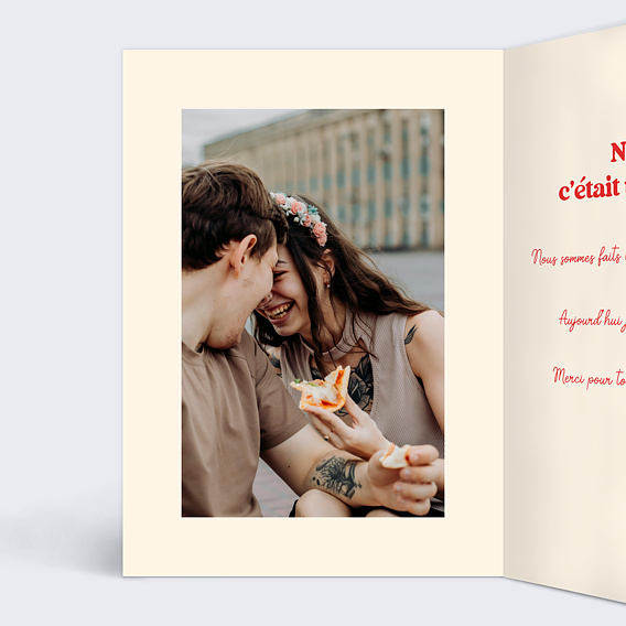 Carte d'amour Love you more than Intérieur Gauche