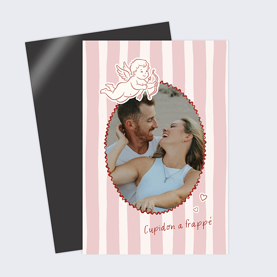 Carte d'amour Cupidon a frappé