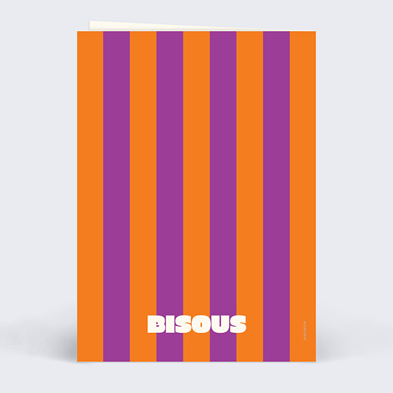 Carte d'amour Rayures d'amour Verso