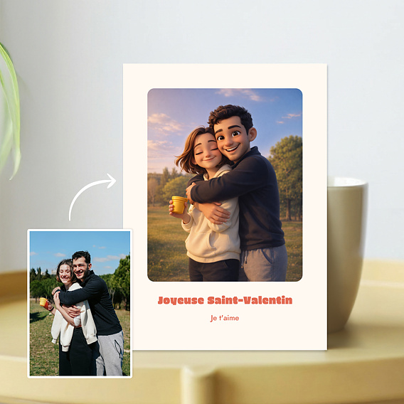 Carte d'Amour Couple en film d'animation