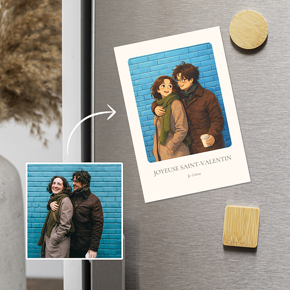 Carte d'amour Couple en manga