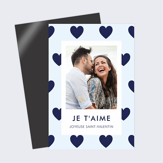 Carte d'amour 1001 cœurs bleus