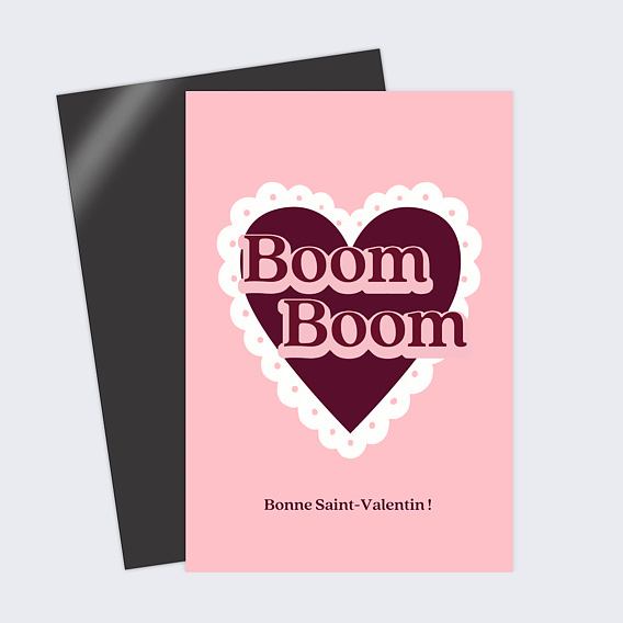 Carte d'amour Cœur dentelé