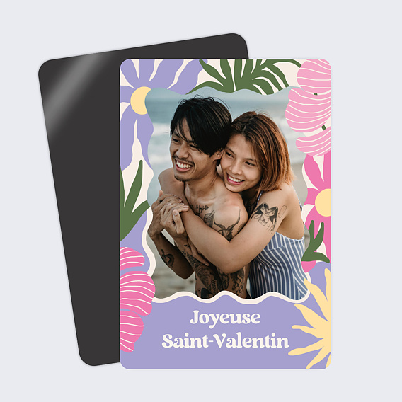 Carte d'amour Fleurs modernes