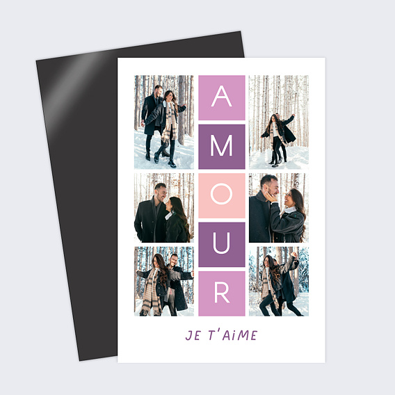 Carte d'amour Marelle amour