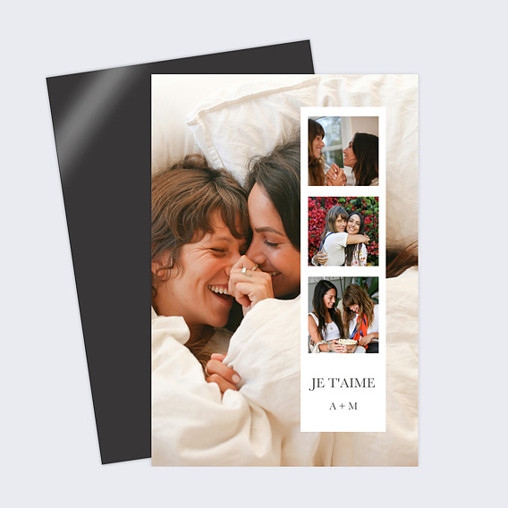Carte d'amour Photomaton Portrait