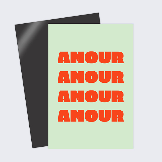 Carte d'amour Quatre mots