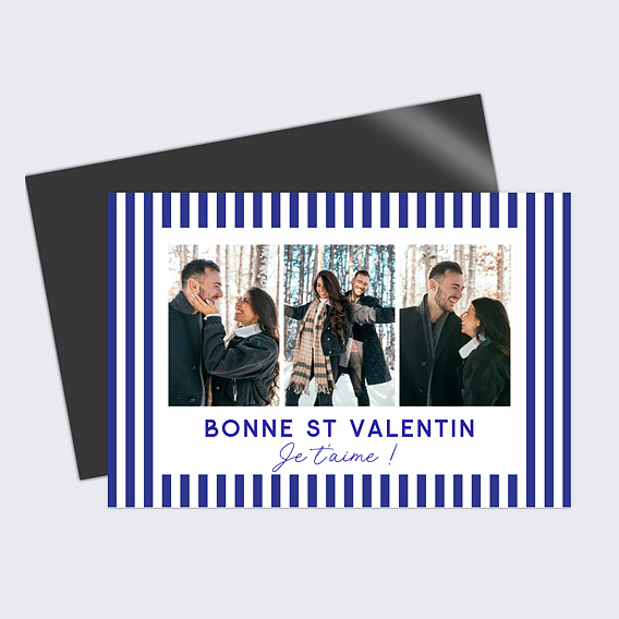 Carte d'amour Traits bleus