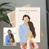 Carte d'Amour Couple en illustration minimaliste