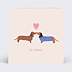 Carte d'amour Duo chiens