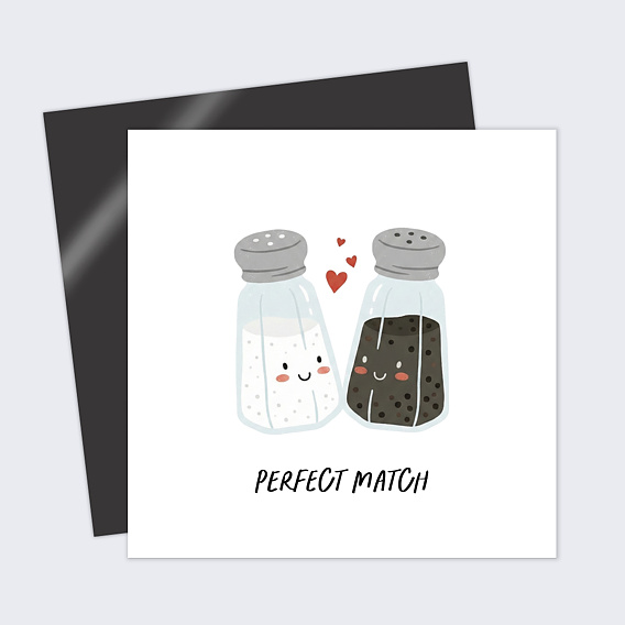 Carte d'amour Sel et poivre