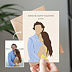 Carte d'amour Couple en illustration minimaliste