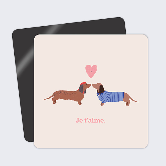 Carte d'amour Duo chiens