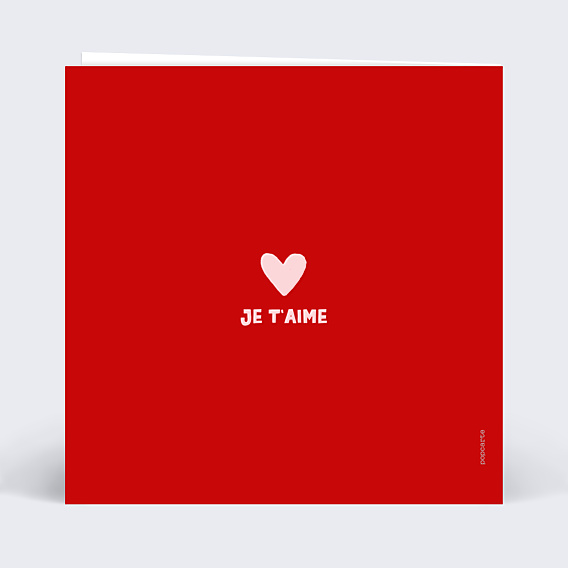 Carte d'Amour Typo cœur