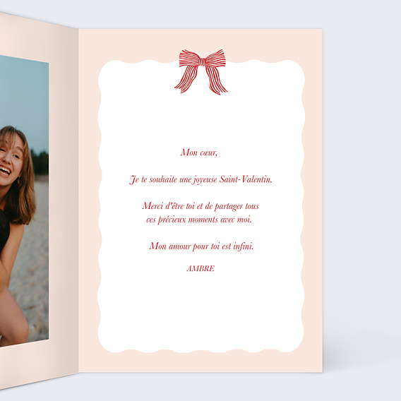 Carte d'amour Amour festif Intérieur Droit